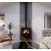 ACR Osprey 8 Contemporary Wood Burning Stove on Log Store