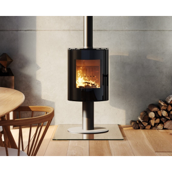 ACR Osprey eVe Sleek Wood Burning Stove on Pedestal