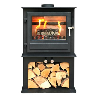 Clock Blithfield 8 Multifuel Stove with Log Store