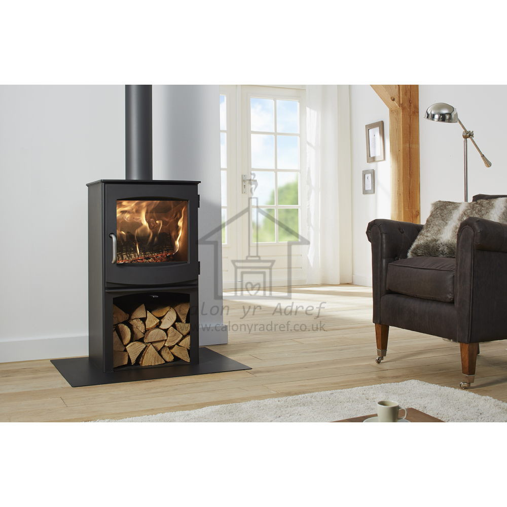 Dik Geurts Ivar 5 Store Freestanding Wood & Multifuel Stove with Log Store