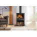 Dik Geurts Ivar 8 Store Freestanding Wood & Multifuel Stove with Log Store