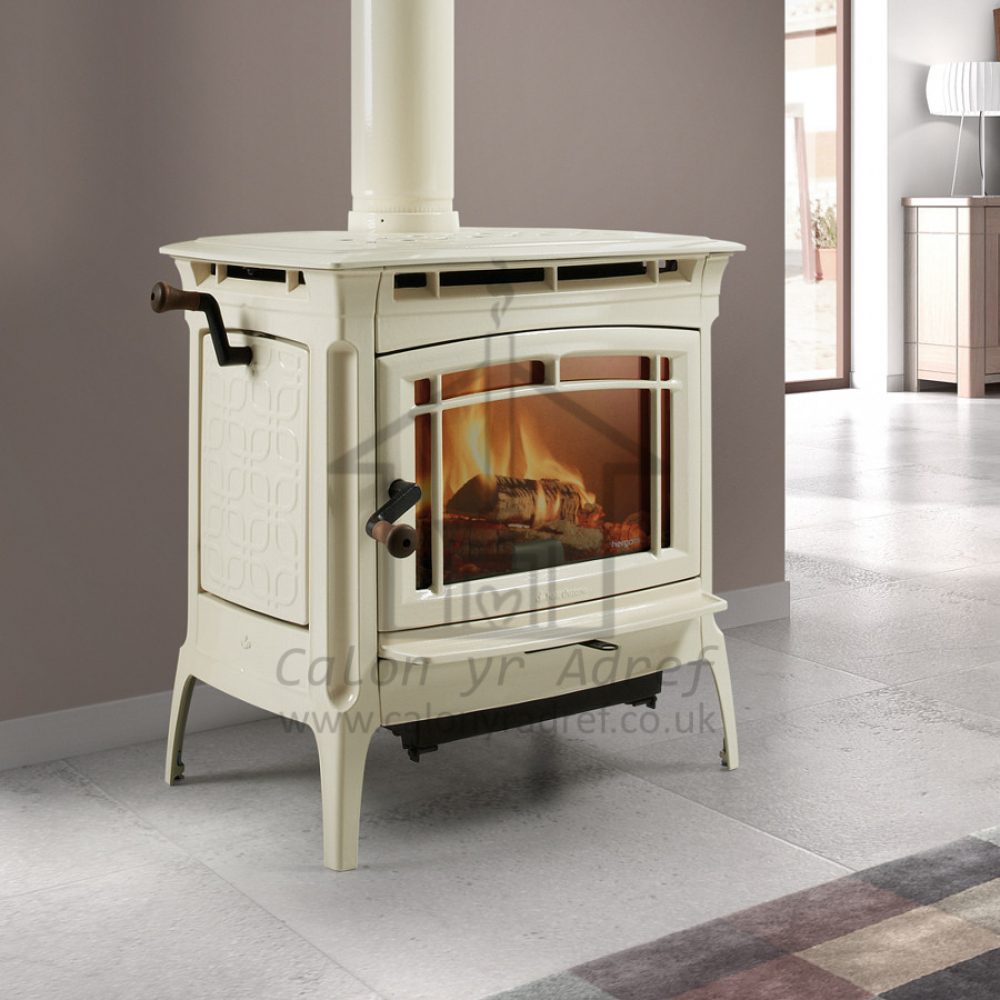 Hergom Manchester Ivory Enamelled Traditional Freestanding Wood Stove