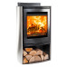 Di Lusso R5 Euro Cylindrical Wood Stove with Curved Stainless Sides