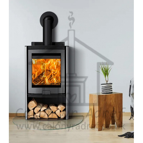 Buy Di Lusso R5 Euro Cylindrical Multifuel Stove With Curved Stainless Sides 5248